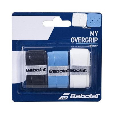 Babolat My Overgrip Azul Branco Preto Blister Pack 3 Unidades