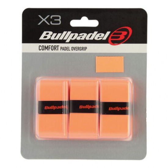 Blister Bullpadel 3 Overgrips GB1200 Confort Orange Fluor