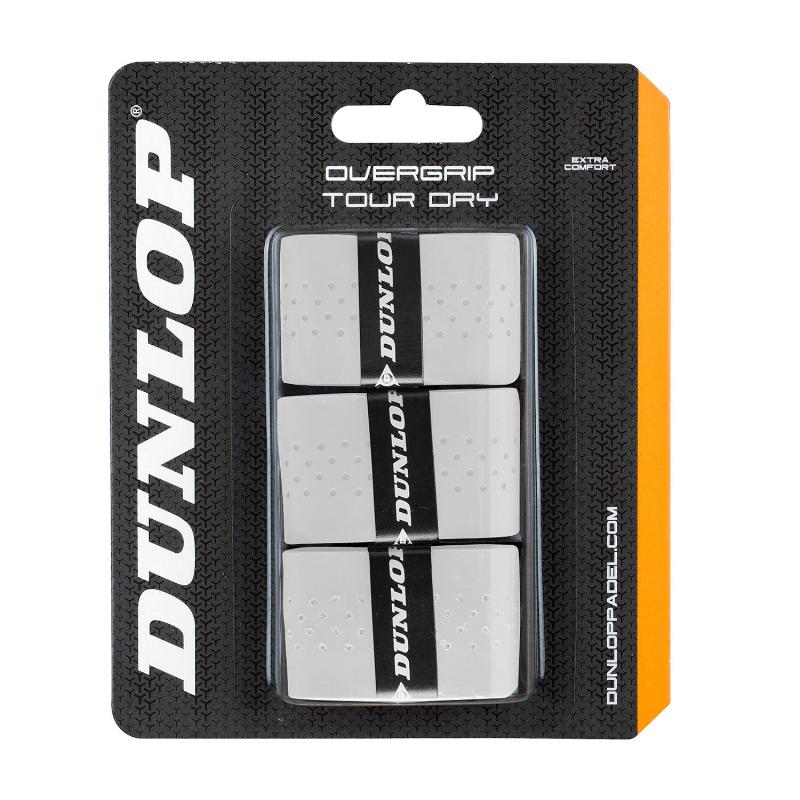 Blister Dunlop 3 Overgrips Tour Dry Blanco