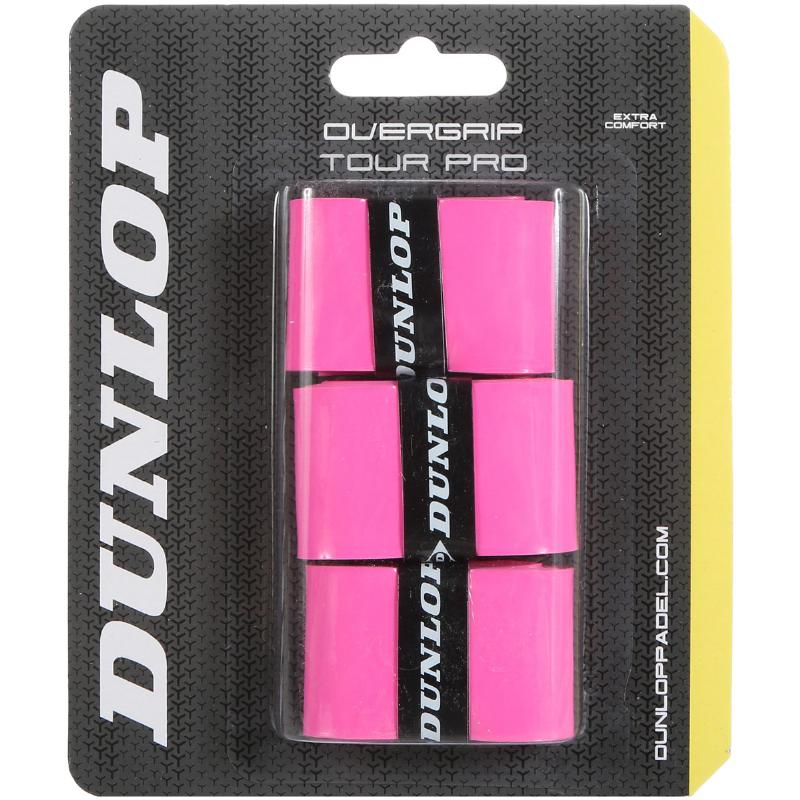 Blister Dunlop 3 Overgrips Tour Pro Rosa Fluor