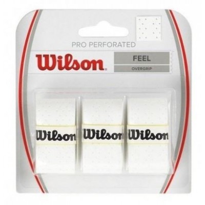 Blister Wilson 3 Overgrips Pro Perforato Bianco