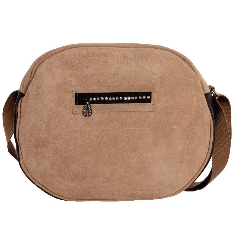 Vibora Diva Swarovski Brown Bag