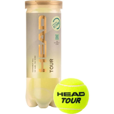 Bote de 3 Pelotas Head Tour Tênis
