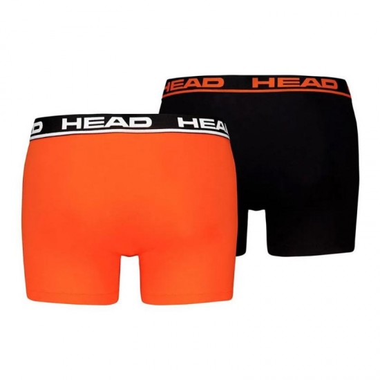 Boxer Head Basic Orange Noir 2 unites