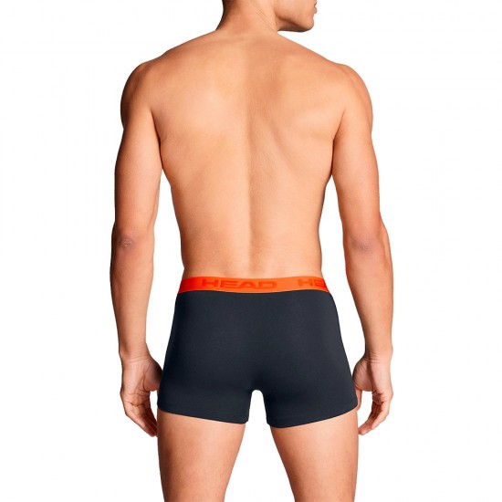 Boxers Head Laranja Azul Preto 2 Unidades