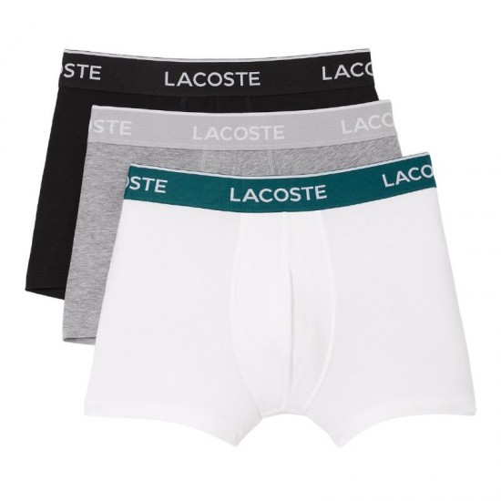 Lacoste Casual Noir Blanc Gris Boxers 3 unites