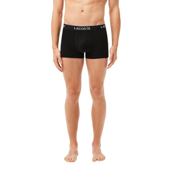 Lacoste Casual Noir Blanc Gris Boxers 3 unites