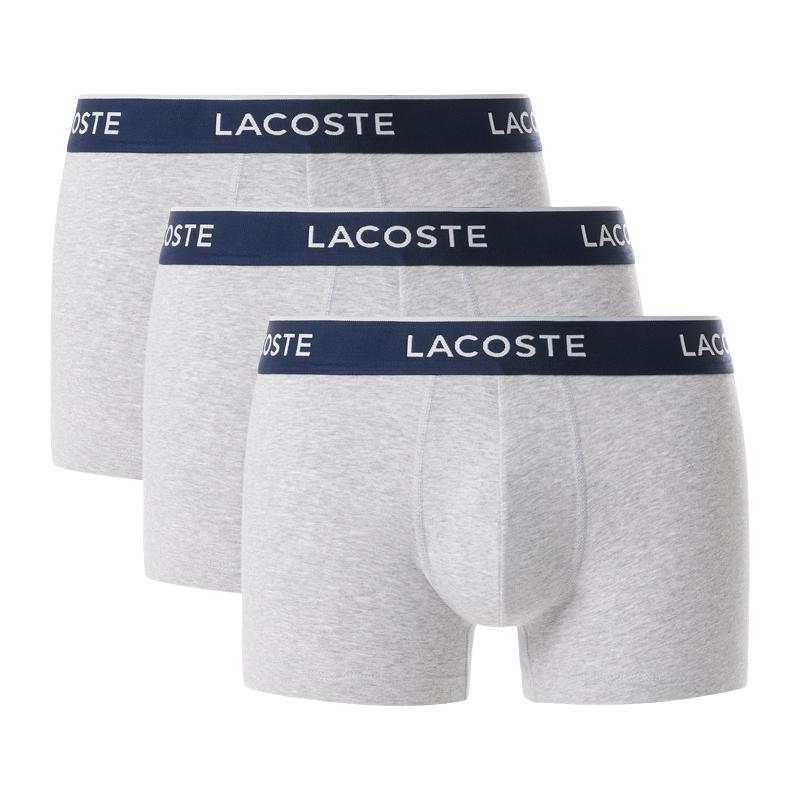 Boxers Lacoste Cinza Vigore 3 Unidades