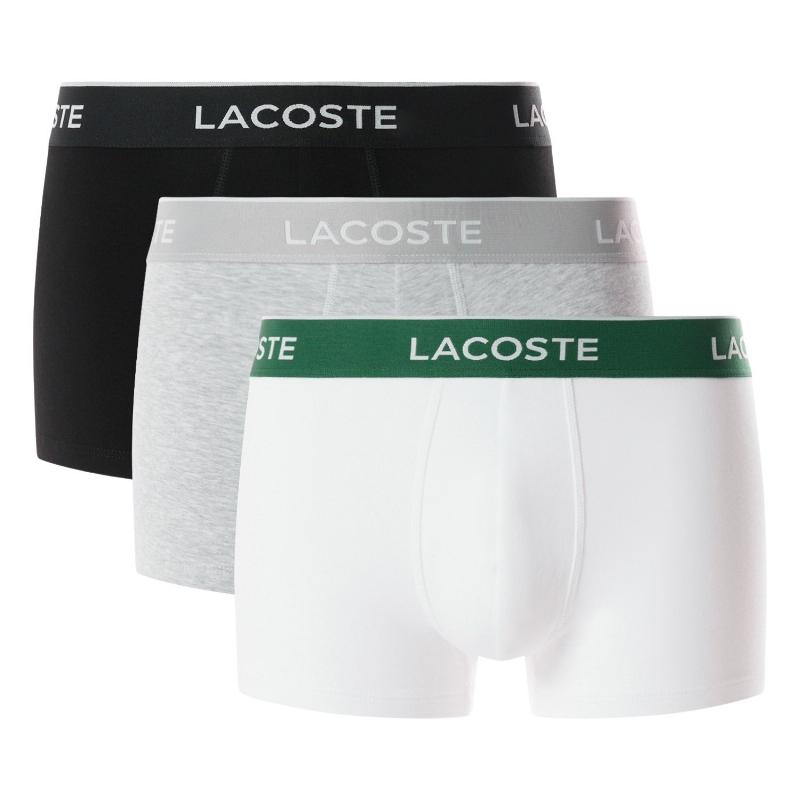 Lacoste Black White Gray Vigore Boxers 3 Units
