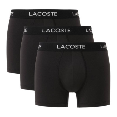 Boxers Lacoste Piqué Preto 3 Unidades
