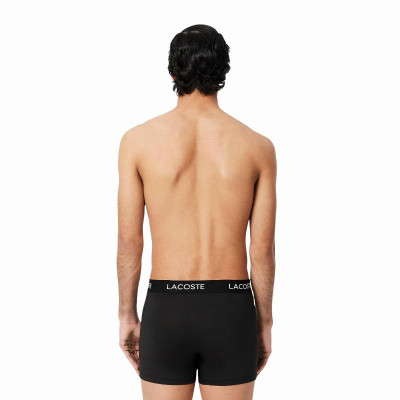 Boxers Lacoste Piqué Preto 3 Unidades