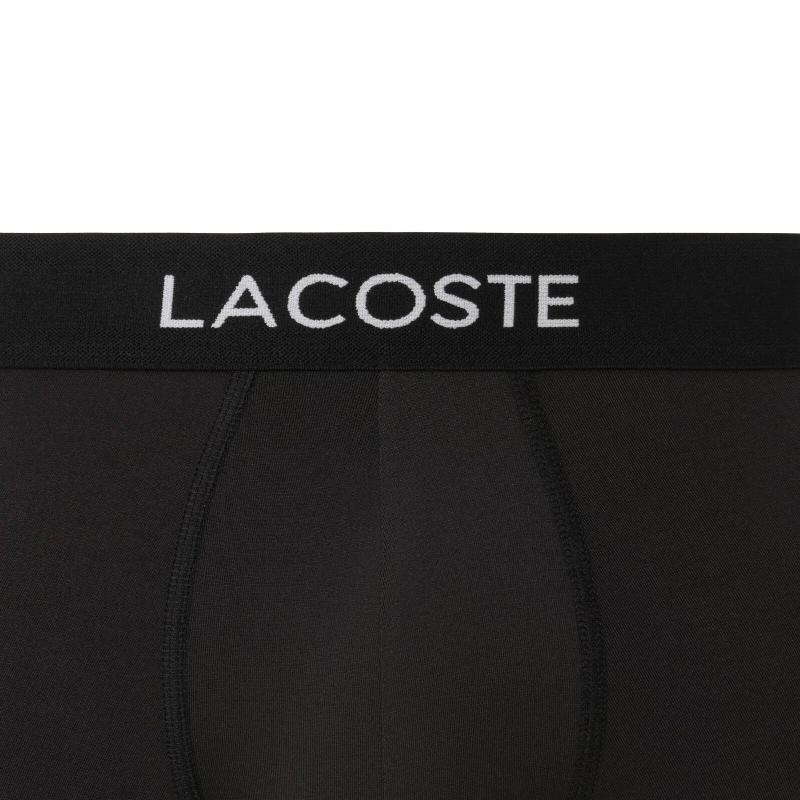 Boxers Lacoste Piqu? Preto 3 Unidades