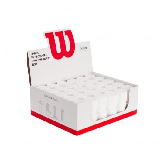 Couvre-poignees Wilson Pro Padel Box perfore blanc 60
