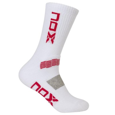 Nox Pro Chaussettes Blanches Rouges 1 Paire