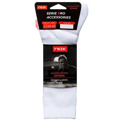 Nox Pro Chaussettes Blanches Rouges 1 Paire