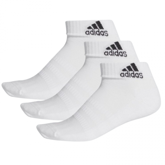 Adidas Cush Ankle White Socks 3 Pair