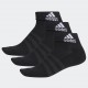 Adidas Cush tornozelo meias pretas 3 par