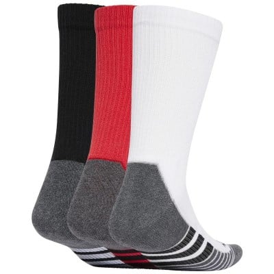 Adidas Calze Girocollo Imbottite Rosso Nero Bianco 3 Paia