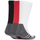 Adidas Cushioned Crew Socks Red Black White 3 Pairs