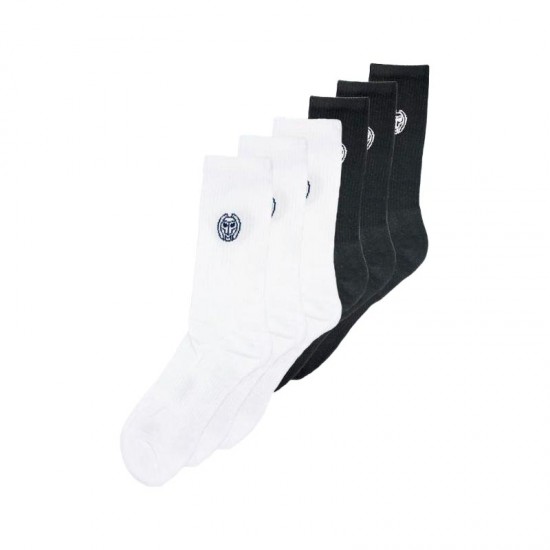 Chaussettes Bidi Badu Don Carlito XXL Crew Move Noir Blanc 6 Paires