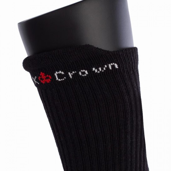 Chaussettes noires hautes Black Crown Premium 1 paire