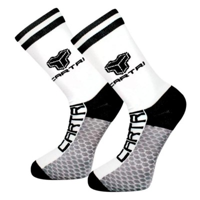 Cartri Adler High White Black Socks 1 Par