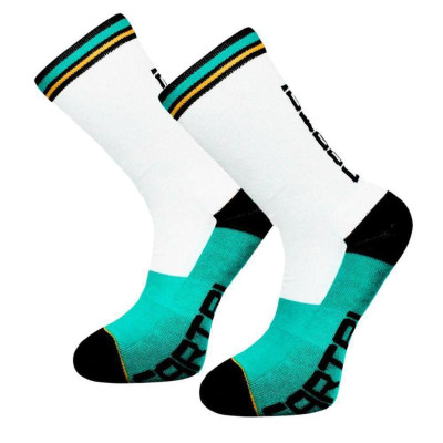 Cartri Titus High Blanc Vert Chaussettes 1 Paire