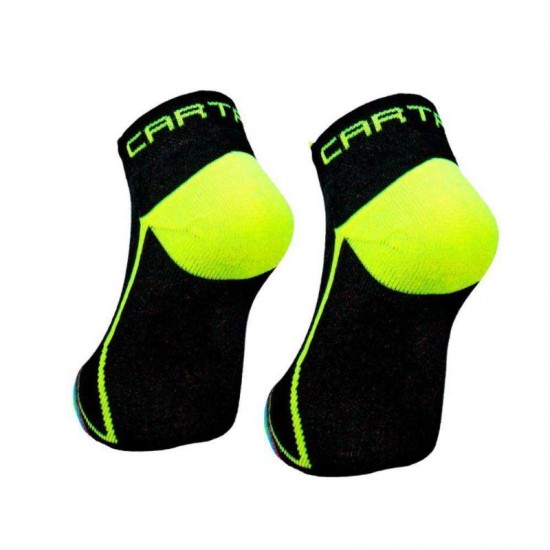 Cartri Trajan Crew Noir Jaune Chaussettes 1 Paire