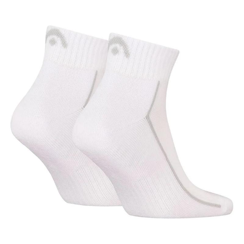Calcetines Head Performance Quarter Blanco Gris 2 Pe?as