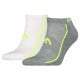 Head Performance Sneaker Calze Bianco Grigio Lime 2 Paia