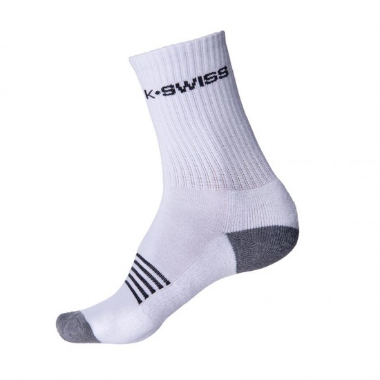 Kswiss Crew Chaussettes blanches 3 Paire