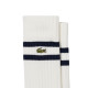 Meias Lacoste High Cut Navy Branco 2 Pares