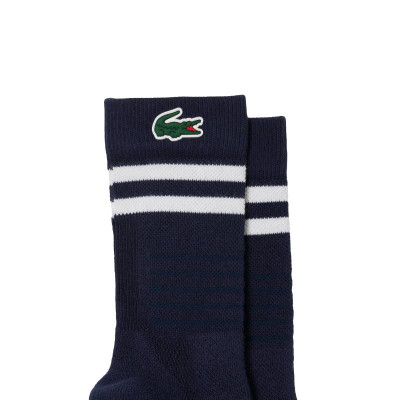 Lacoste Sport High Cut Socks Navy White 1 Pair