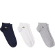Lacoste Sport Meias De Corte Baixo Marinho Preto Branco 3 Pares