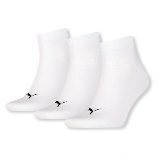 Puma Quarter White Socks 3 pairs