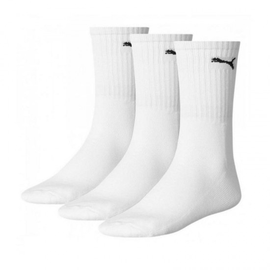 Puma Regular Crew White Socks 3 pares
