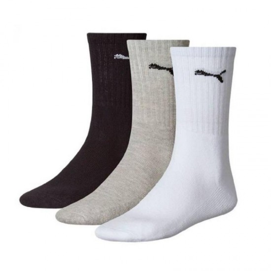 Puma Regular Crew Socks Black White Grey 3 pairs