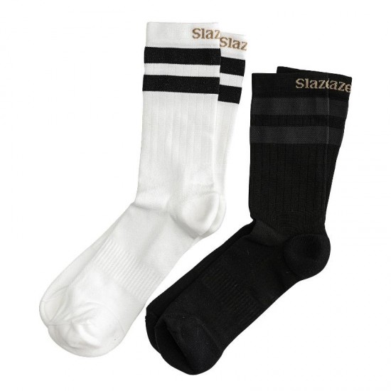 Slazenger Bruno White Black Socks 2 Pairs