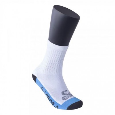 Blue White Multicolore Half Cane Viper Chaussettes 1 Paire