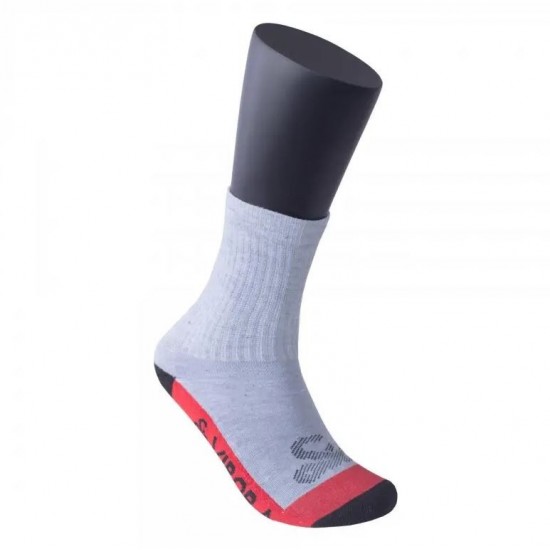 Red Grey Multicolored Half Cane Viper Socks 1 Pair