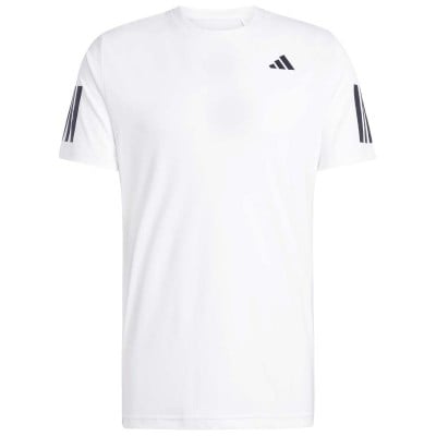 Camiseta Adidas Club 3 Stripes Blanco Negro