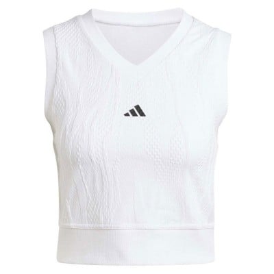Camiseta Adidas Crop Top Pro Blanco Mujer