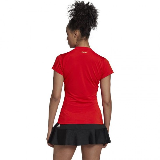 Camiseta Adidas Match Rojo Escarlata Mujer