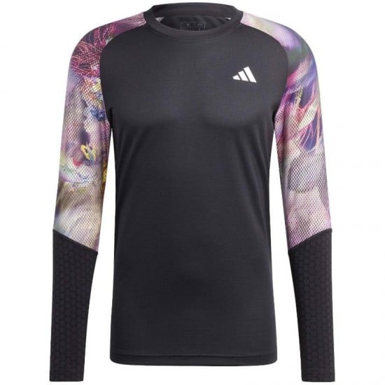 Adidas Melbourne T-shirt a manches longues multicolore noir