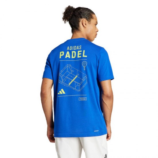 Adidas Padel Categoria Graphic Maglietta Blu Reale
