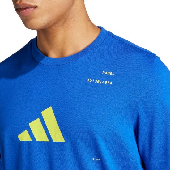 Camiseta Adidas Padel Category Graphic Azul Royal