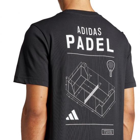 Camiseta Adidas Padel Category Graphic Negro