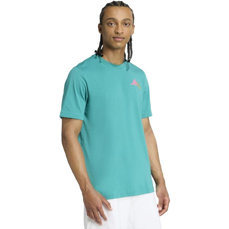 Adidas Padel Graphic Teal Blue T-Shirt
