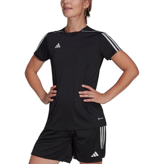 T-shirt femme adidas Tiro 23 Noir Blanc