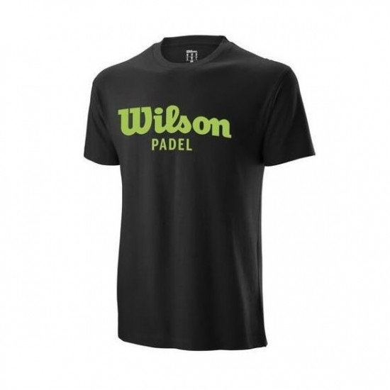 Cotton T-shirt Wilson Tee Padel II Black